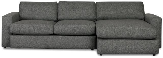Brantley Dark Gray Fabric Right Chaise Sectional