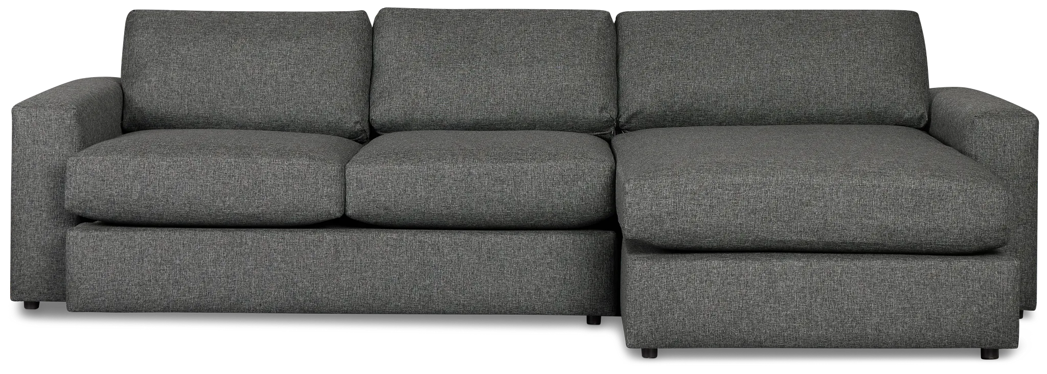 Brantley Dark Gray Fabric Right Chaise Sectional