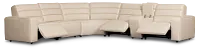 Sawyer Ivory Micro Medium Triple Power 2-arm Sectional