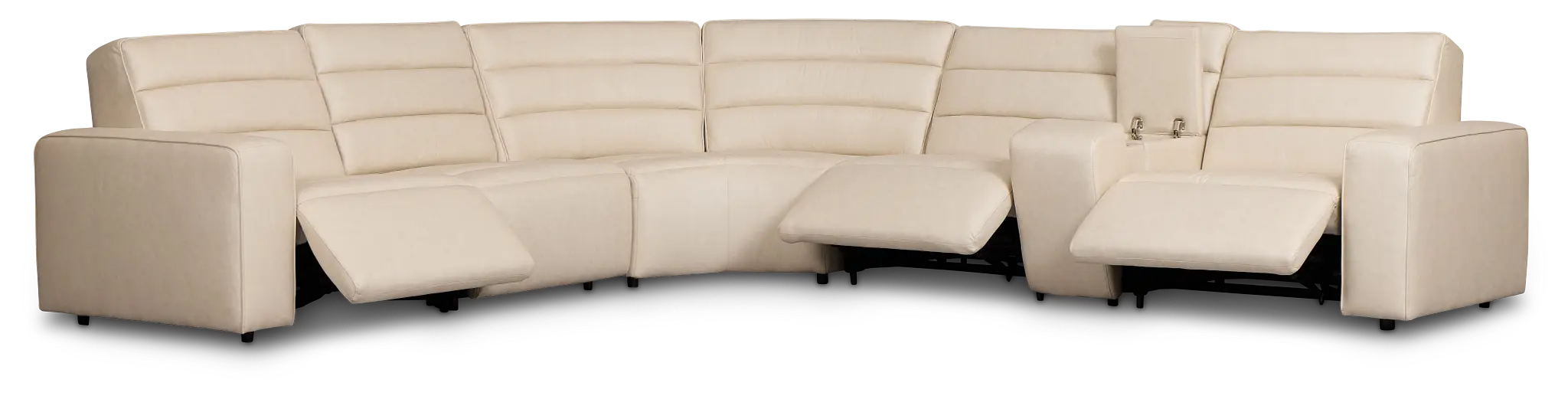 Sawyer Ivory Micro Medium Triple Power 2-arm Sectional Sawyer Ivory Micro Medium Triple Power 2-arm Sectional