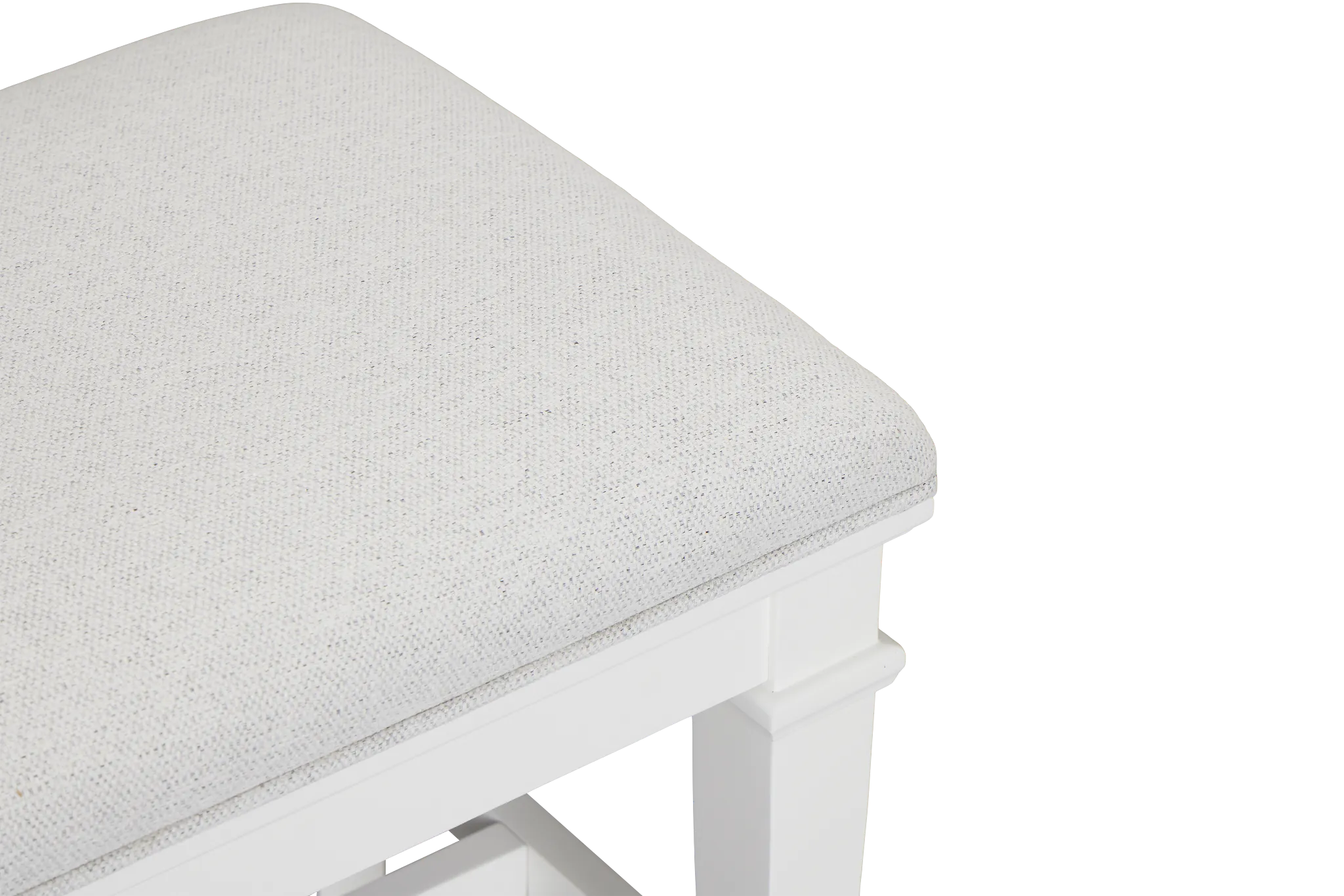 Cape Cod Ivory Upholstered Dining Bench