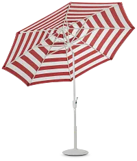 Capri Red Stripe Umbrella Set