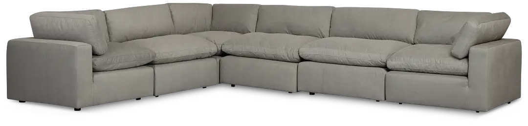 Grant Light Gray Fabric 6-piece Modular Sectional Grant Light Gray Fabric 6-piece Modular Sectional