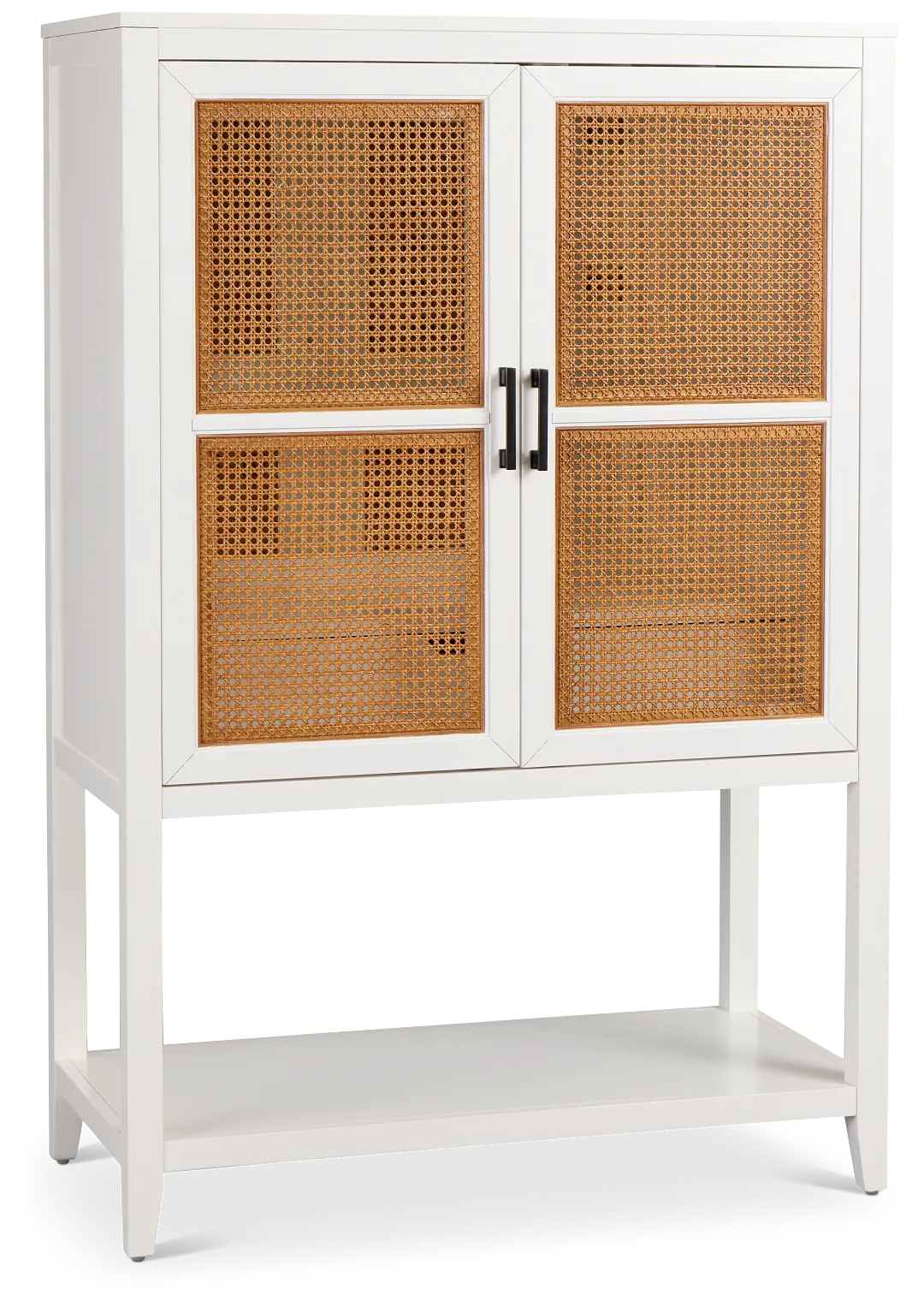 Nantucket Two-tone Woven Bar Cabinet