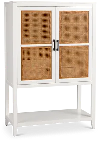 Nantucket Two-tone Woven Bar Cabinet