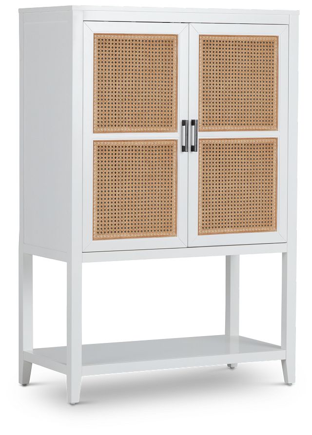 Nantucket Two-tone Woven Bar Cabinet (2)