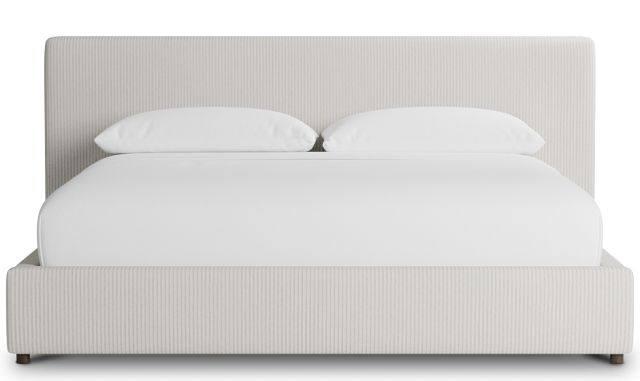 Grayton Lucy Light Beige 44" Upholstered Platform Bed