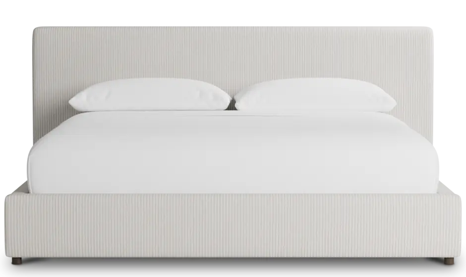 Grayton Lucy Light Beige 44" Upholstered Platform Bed Grayton Lucy Light Beige 44" Upholstered Platform Bed