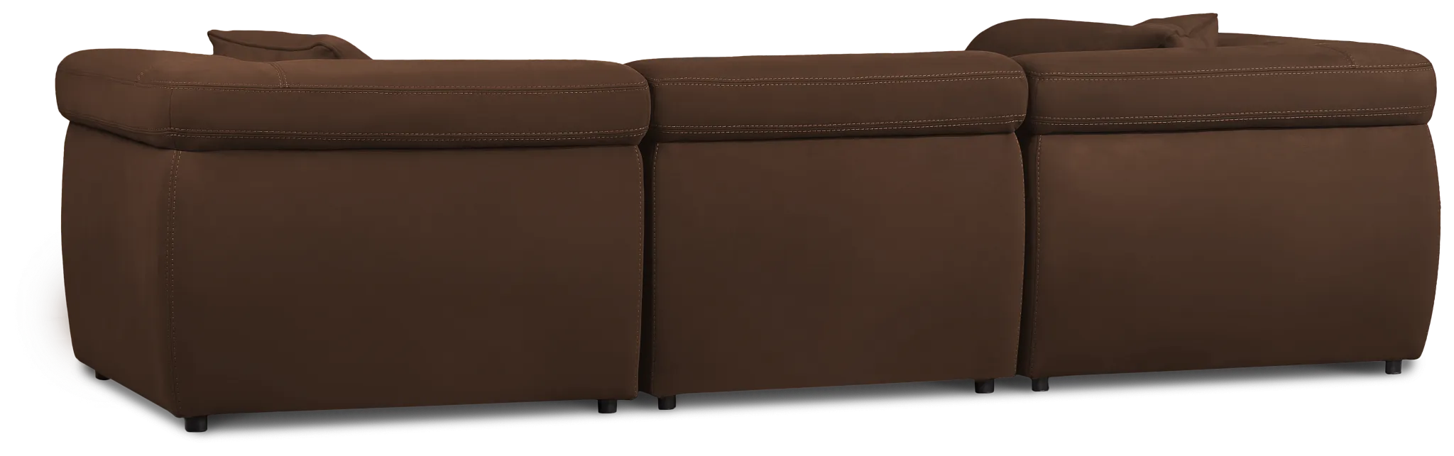 Aria Dark Brown Micro 4-piece Modular Sectional