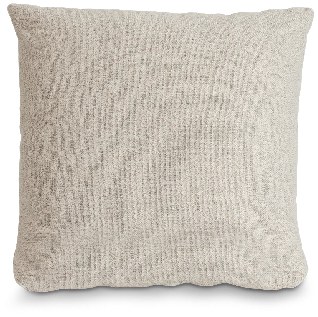 Haven Light Beige Fabric 20" Accent Pillow