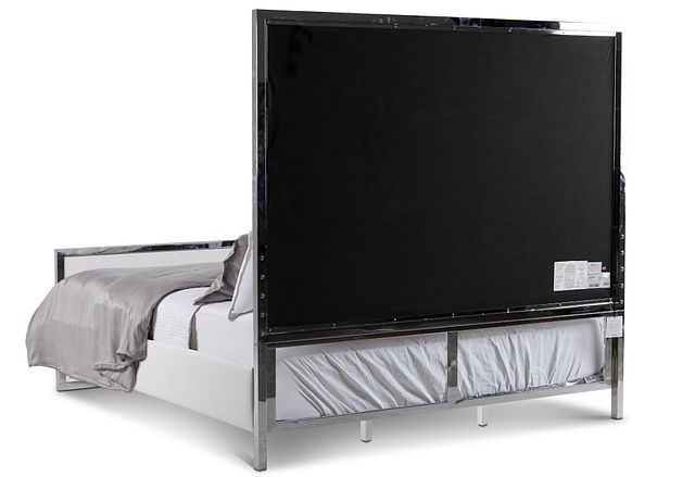 Ocean Drive White Metal Panel Bed