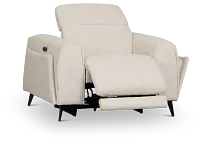Reyna Light Beige Fabric Power Recliner