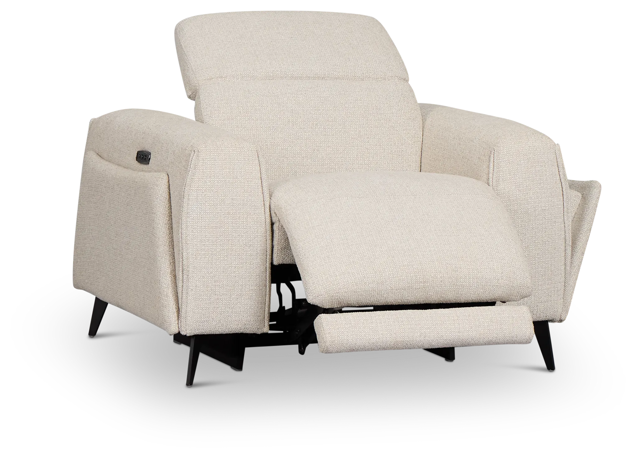 Reyna Light Beige Fabric Power Recliner