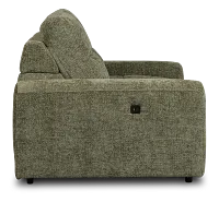 Hendrix Green Fabric Power Extension Chaise Sofa