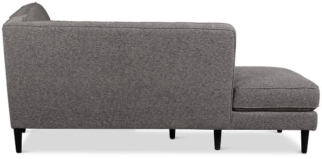 Milo Gray Fabric Small Left Bumper Sectional