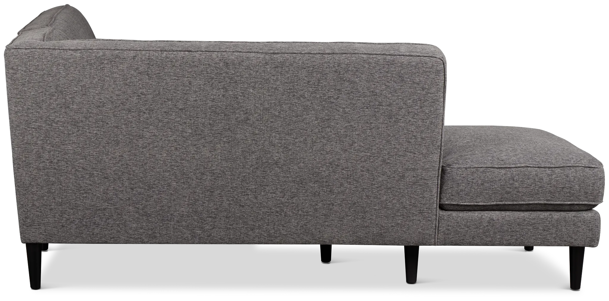 Milo Gray Fabric Small Left Bumper Sectional