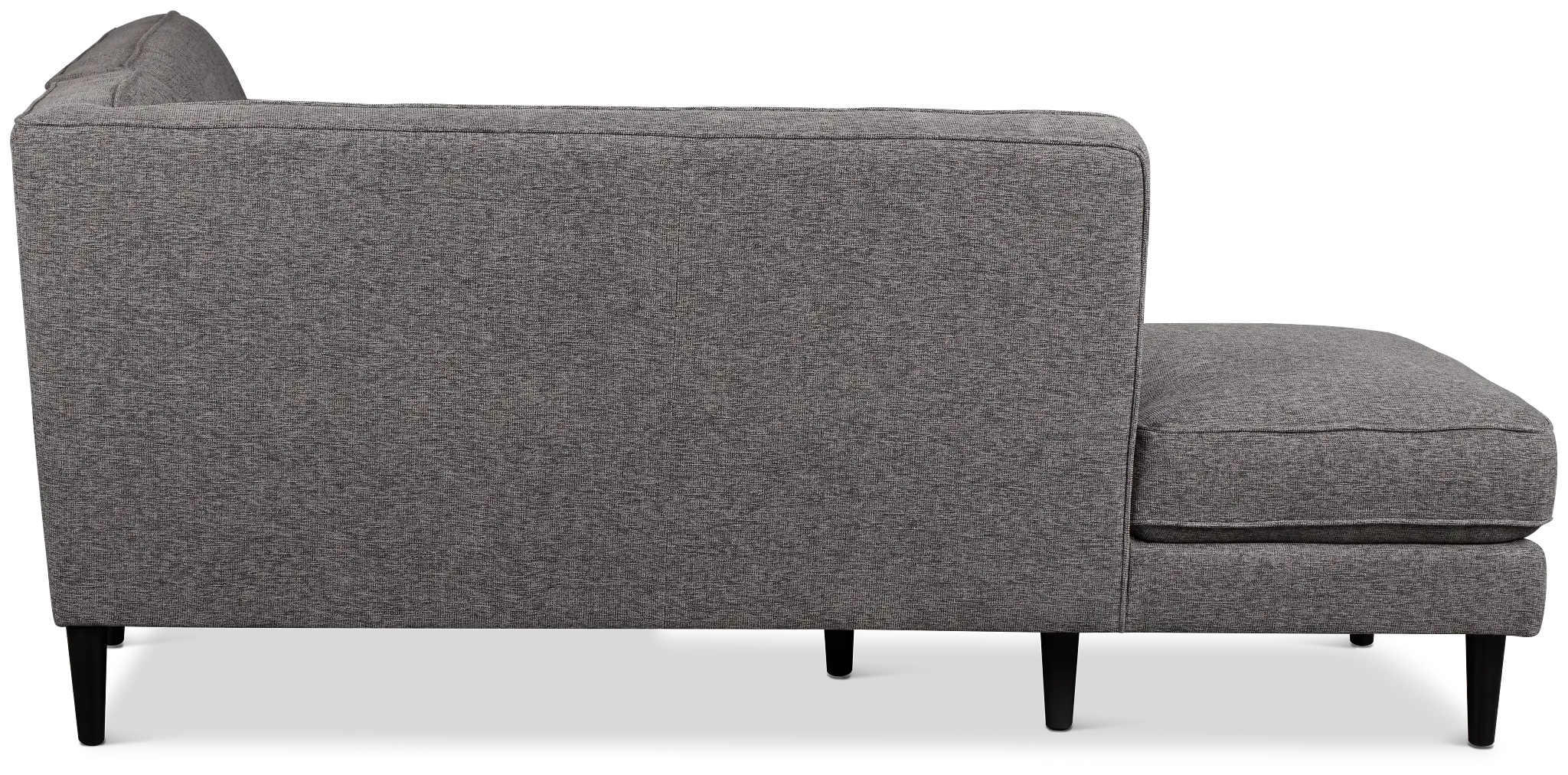 Milo Gray Fabric Small Left Bumper Sectional Milo Gray Fabric Small Left Bumper Sectional