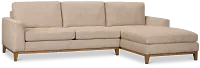 Maisie Light Brown Fabric Right Chaise Sectional
