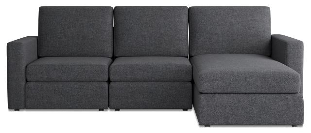 Citymod Dark Gray Fabric Small Right Chaise Sectional