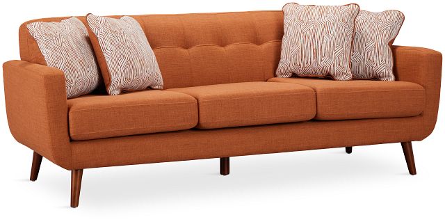 Raya Orange Fabric Sofa