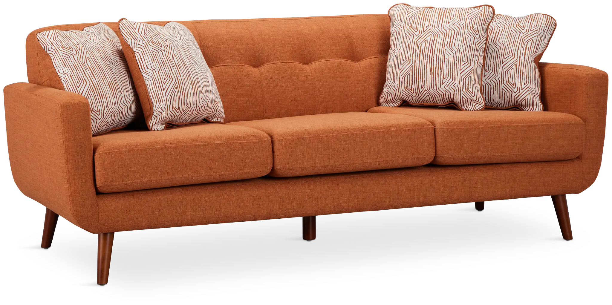 Raya Orange Fabric Sofa Raya Orange Fabric Sofa