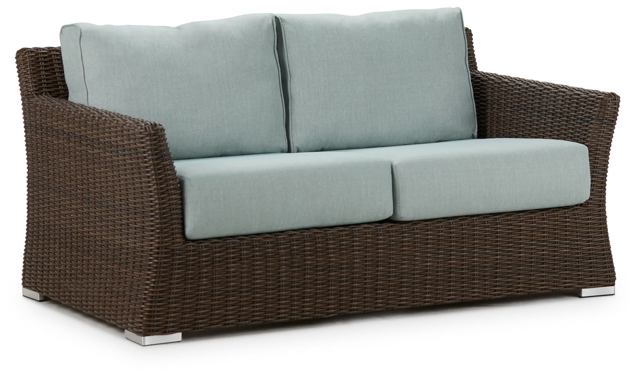 Southport Teal Woven Loveseat