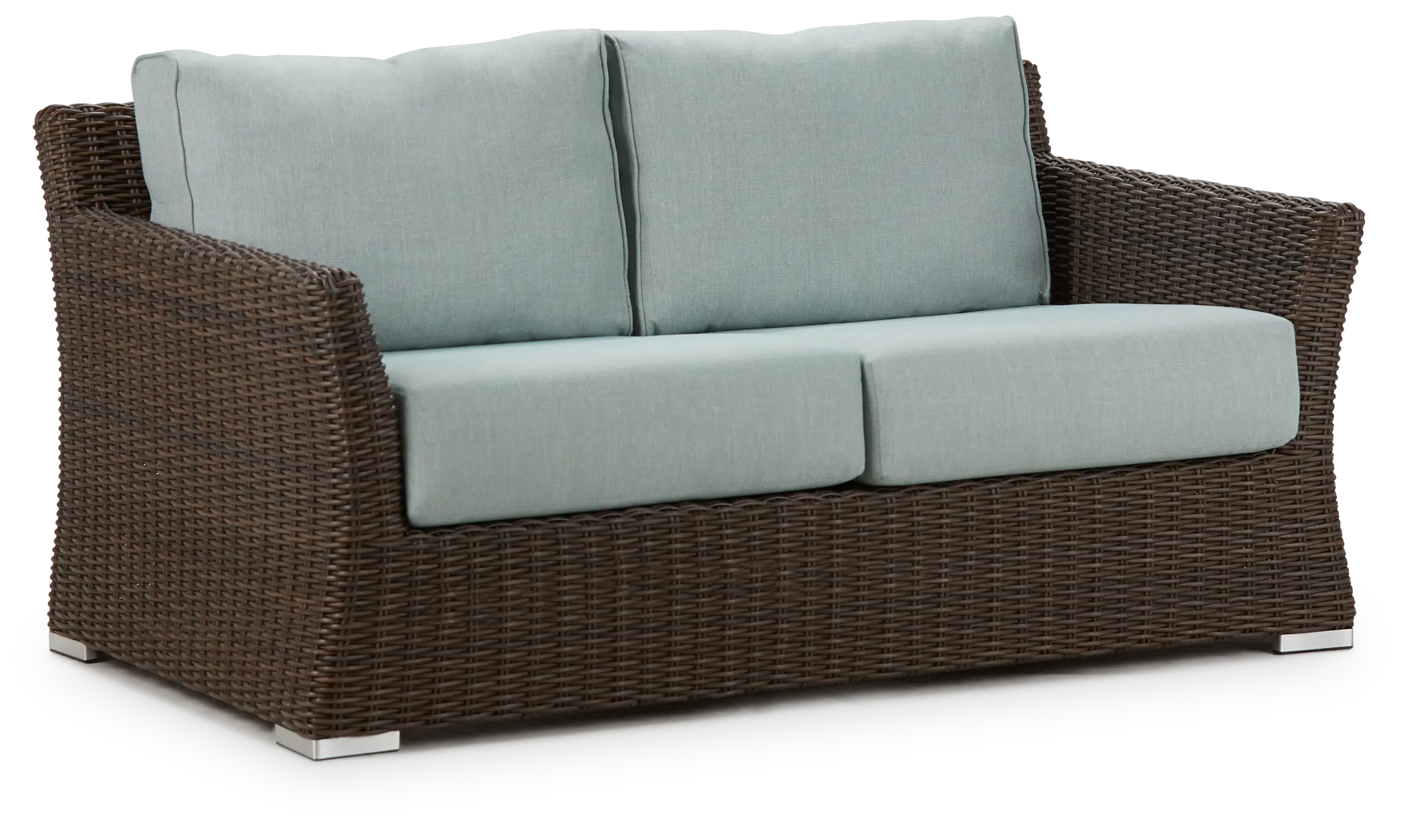 Southport Teal Woven Loveseat Southport Teal Woven Loveseat