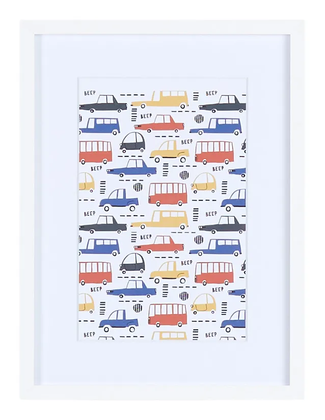 Beep Multicolored Framed Wall Art