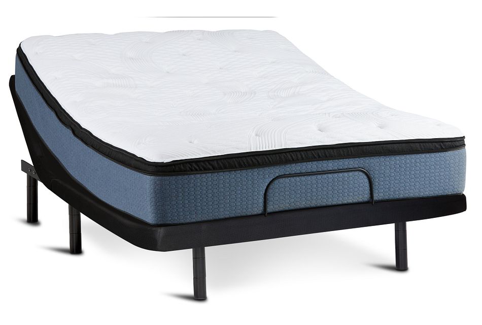 Kevin Charles Daytona Plush Silver Adjustable Mattress Set