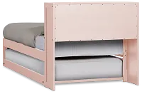 Charleston Pink Bookcase Trundle Bed