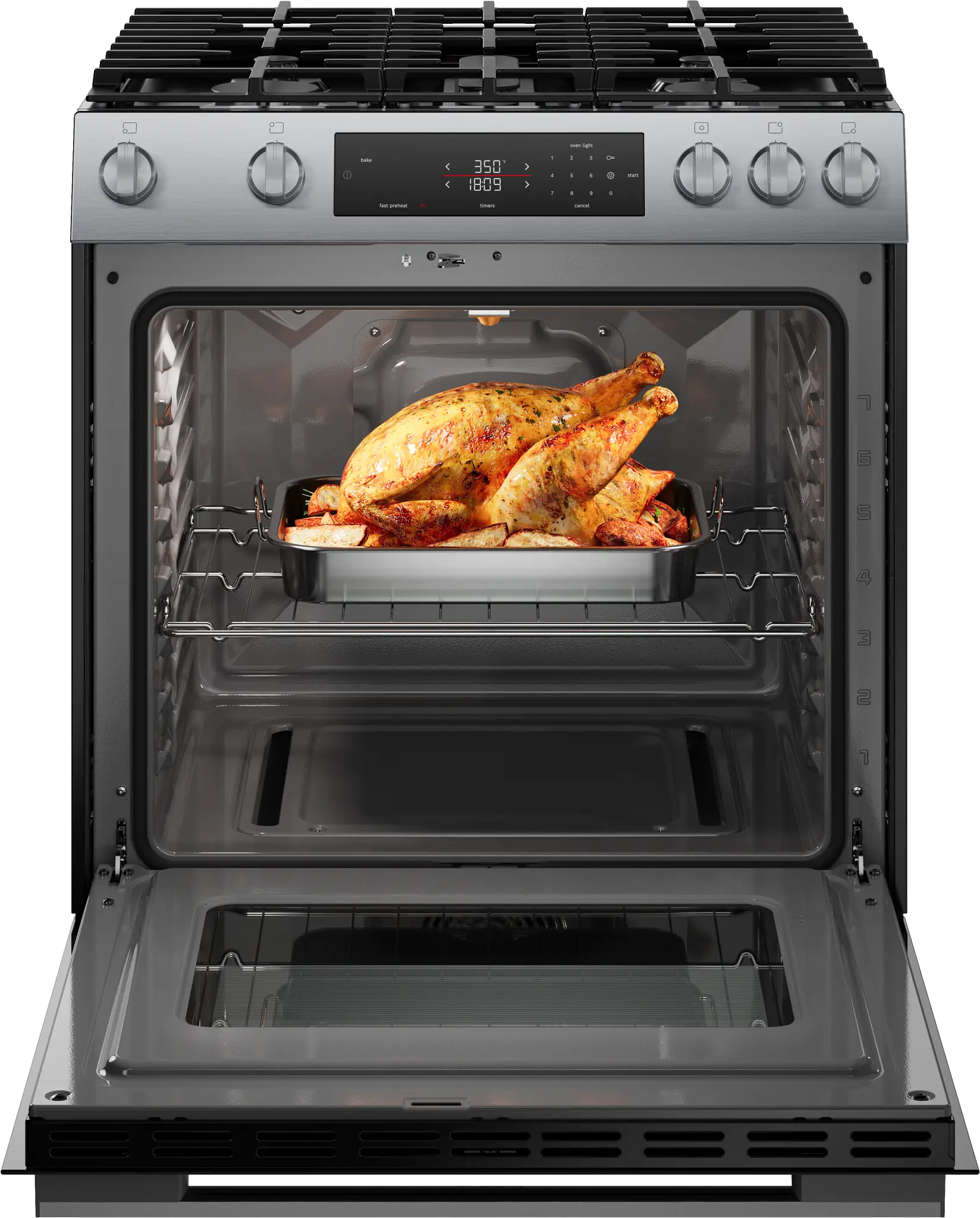 Bosch 100 Series Black Gas Range Bosch 100 Series Black Gas Range