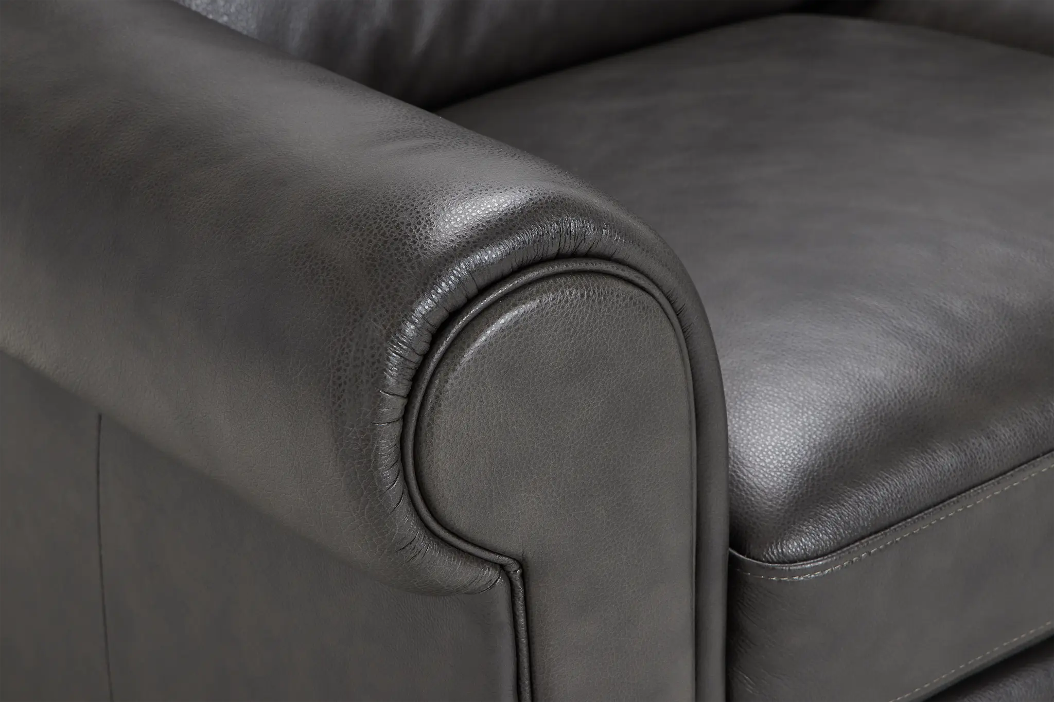 Lincoln Dark Gray Lthr/vinyl Sofa Lincoln Dark Gray Lthr/vinyl Sofa