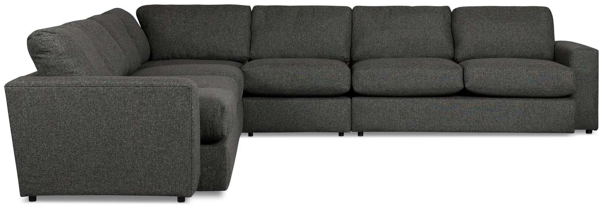 Brantley Dark Gray Fabric Large Two-arm Sectional Brantley Dark Gray Fabric Large Two-arm Sectional