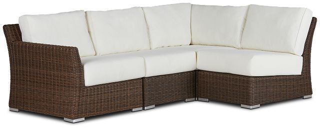 Southport White Left 4-piece Modular Sectional