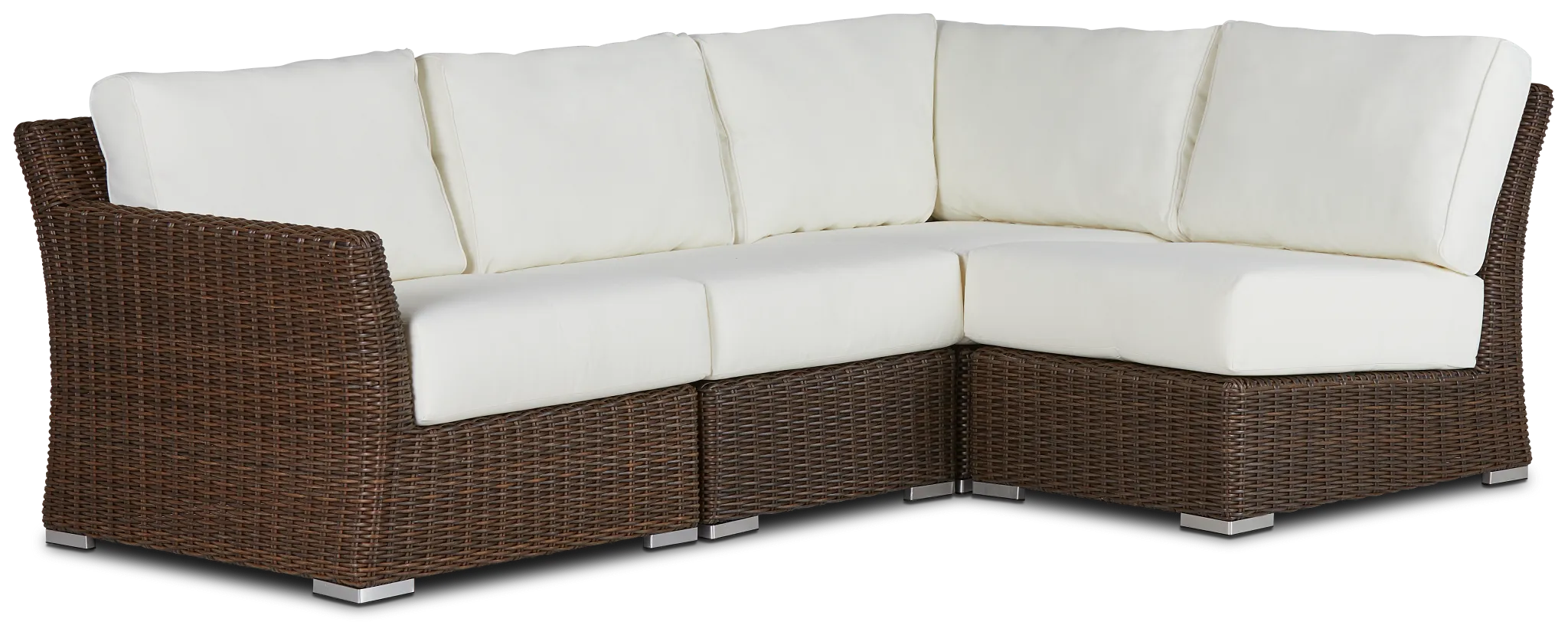 Southport White Left 4-piece Modular Sectional