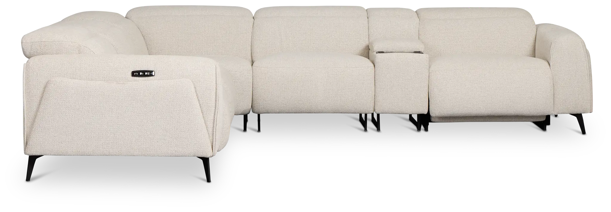 Reyna Light Beige Fabric Medium Triple Power 2-arm Sectional Reyna Light Beige Fabric Medium Triple Power 2-arm Sectional