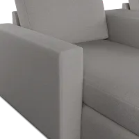 Citymod Light Gray Fabric Small Left Chaise Sectional With Storage Console