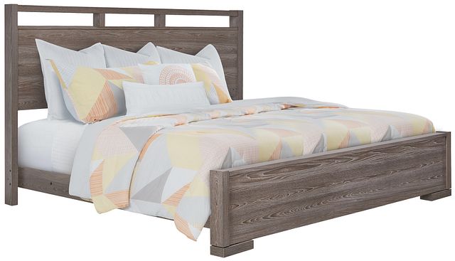 Sutton Light Tone Panel Bed