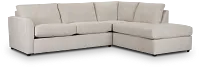 Maxie Light Beige Micro Small Right Bumper Sectional
