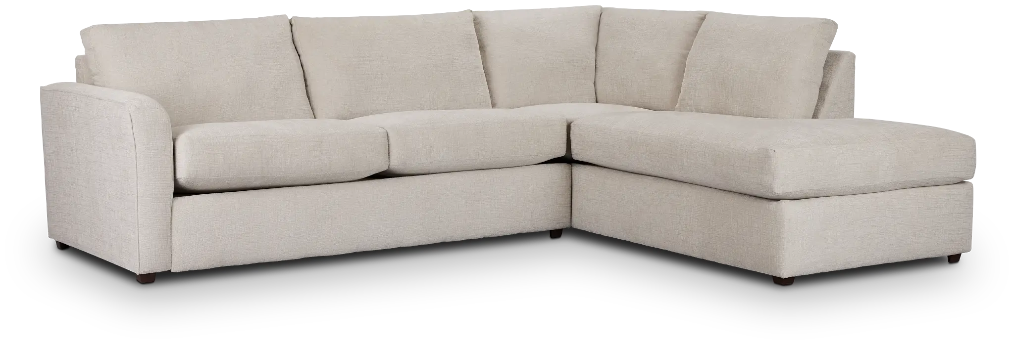 Maxie Light Beige Micro Small Right Bumper Sectional Maxie Light Beige Micro Small Right Bumper Sectional