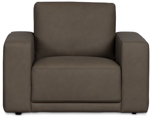 Kellan Dark Gray Leather Chair