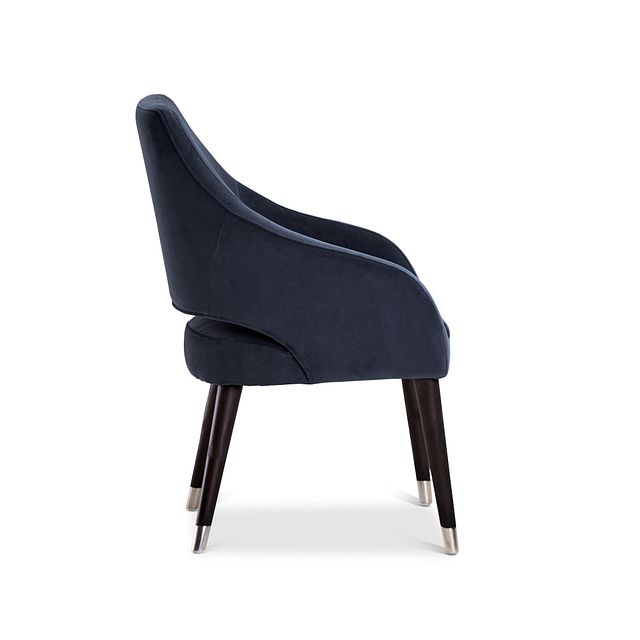 Naveen Dark Gray Velvet Upholstered Arm Chair