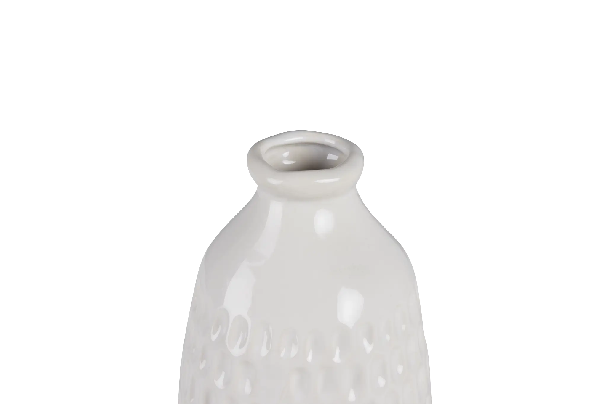 Dimpled White Small Vase Dimpled White Small Vase
