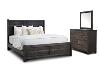 Salt Lake Dark Tone Panel Bedroom