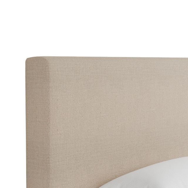 Grayton Linen Beige 54" Upholstered Platform Bed