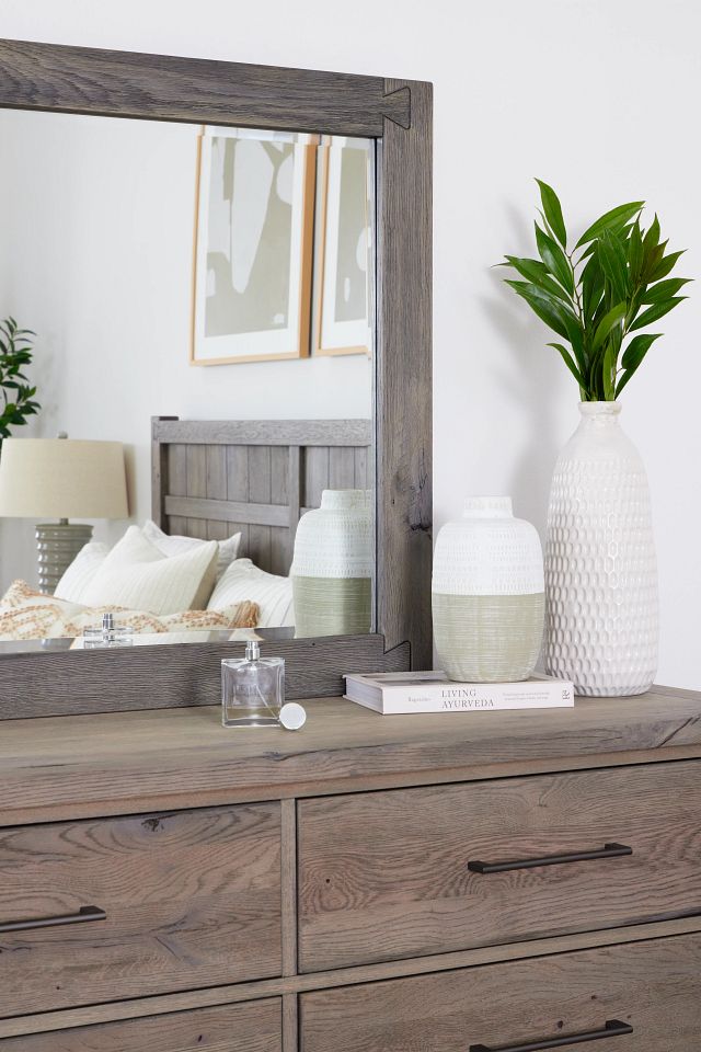 Salt Lake Gray Dresser & Mirror