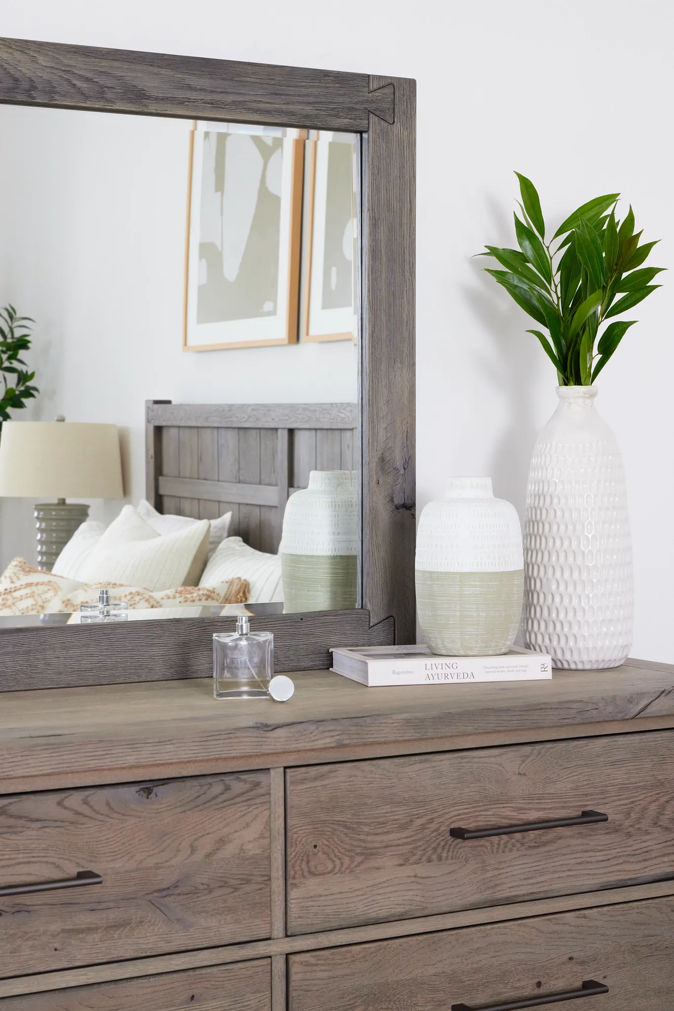 Salt Lake Gray Dresser & Mirror