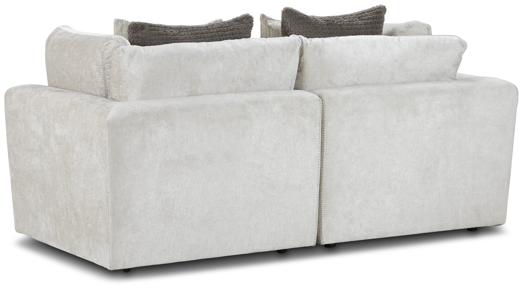 Oasis Light Beige Fabric 2 Piece Modular Sofa