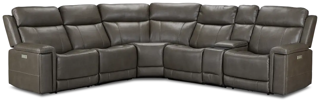 Jayden Gray Micro Medium Dual Power 2-arm Reclining Sectional Jayden Gray Micro Medium Dual Power 2-arm Reclining Sectional