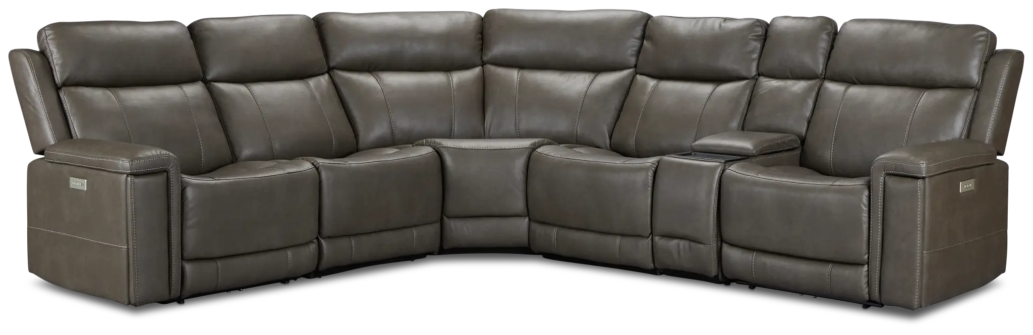 Jayden Gray Micro Medium Dual Power 2-arm Reclining Sectional Jayden Gray Micro Medium Dual Power 2-arm Reclining Sectional